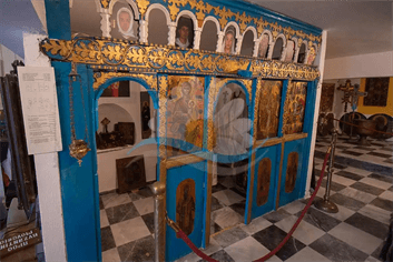 Τέμπλο Εκκλησίας, απο την συλλογή εκθεμάτων του Βυζαντινού-Εκκλησιαστικού Μουσείου Κύθνου.